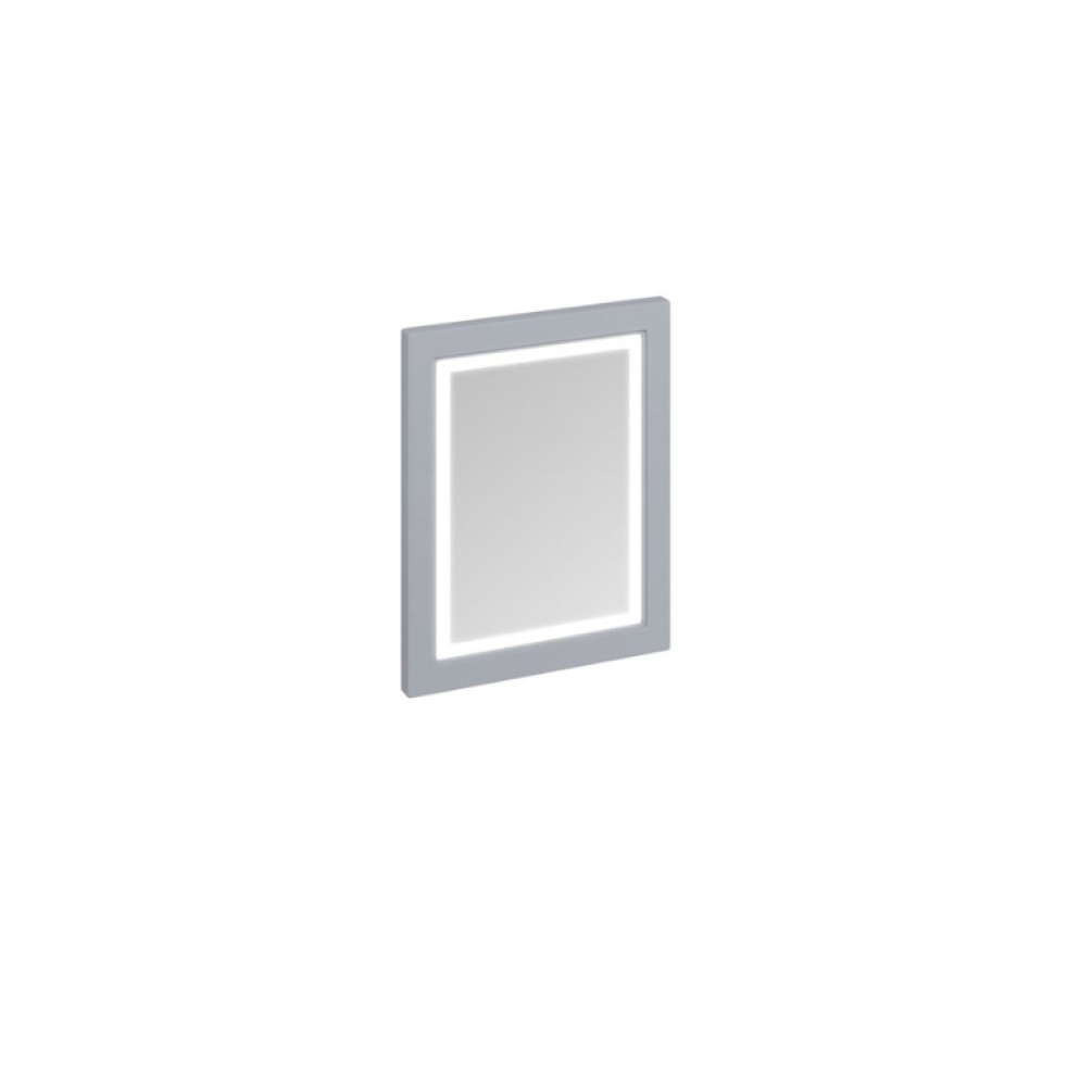 Product Cut out image of the Burlington Classic Grey 600mm Framed Mirror with LED Illumination